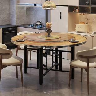 实木餐桌形大圆NKM桌家饭用小户型吃桌子旋转盘圆圆桌面板单独桌