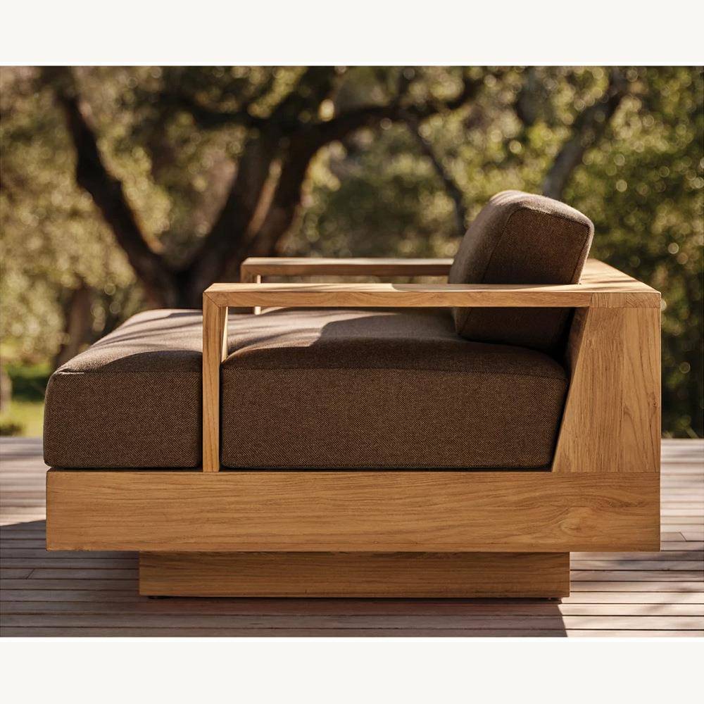 天别墅发室内外两用户实外木柚木沙防腐柚木户外庭露院沙发DLE组