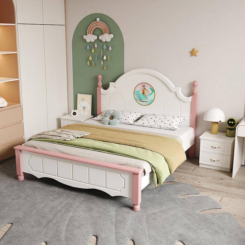 儿童床男孩1.0米1.孩5m实木床双人初公KDK主床女卧室储物生中欧式