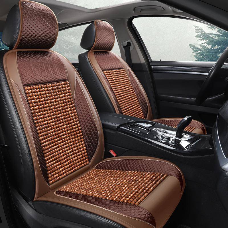 座2002025新款汽车坐垫四季通用专车包围座套夏木珠垫透全气通季