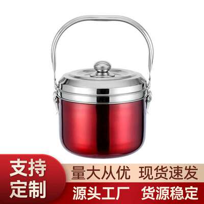 不锈钢免火再煮锅保温加热蒸煮锅焖烧养生锅多功能电气两用续煮锅
