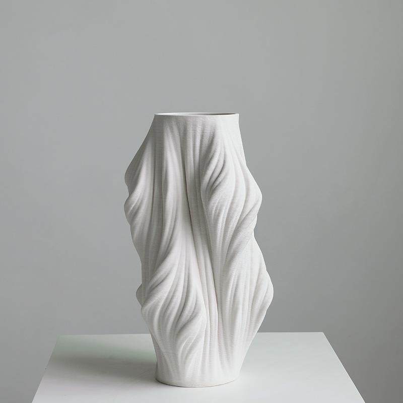 艺术花瓶摆件家居插花立体大号花器3D打印陶瓷工艺花瓶摆件软装,家居饰品,花瓶,淘宝优惠券,粉丝福利购,淘宝优惠卷