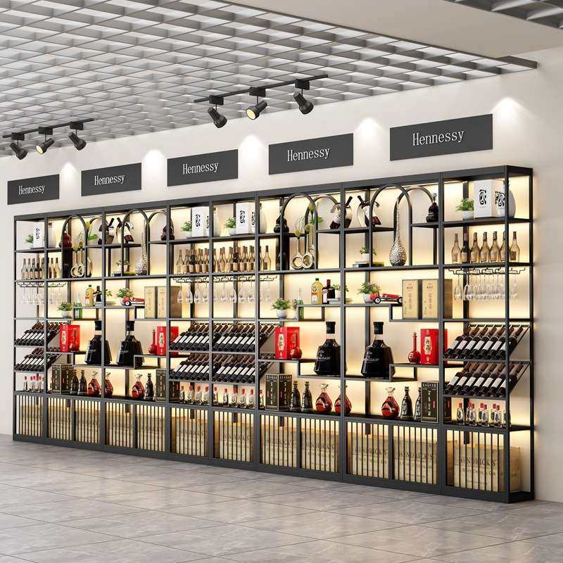 落地式红酒柜铁艺金色带灯红酒架子展示架酒庄葡萄酒洋酒陈列架,商业/办公家具,红酒架/柜,淘宝优惠券,粉丝福利购,淘宝优惠卷