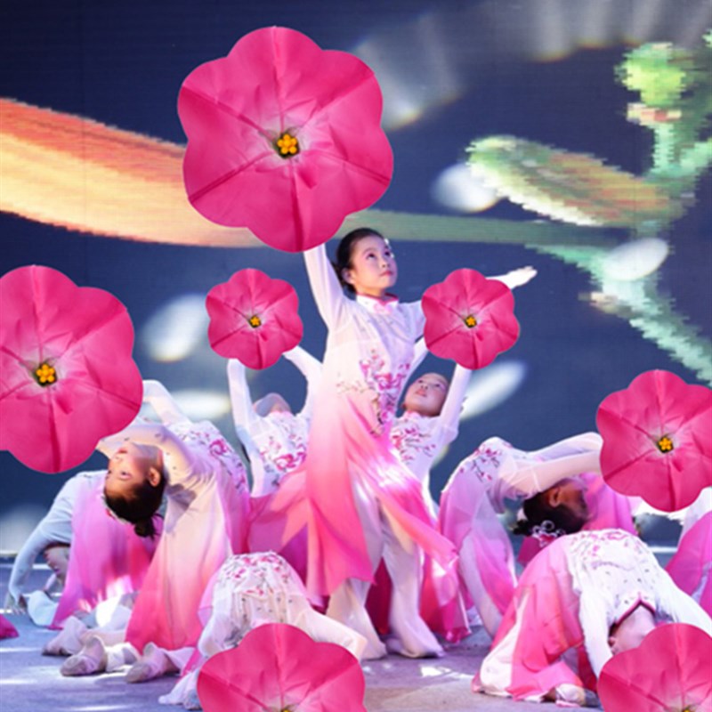 速发花儿童表演道具会一手拿蹈用式运动六入场开幕品方阵