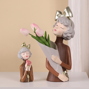 速发家约客厅茶电几视酒柜摆件玄关托盘轻奢简居花瓶插花装饰礼品