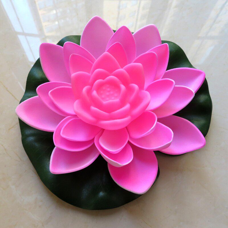 速发2022元旦莲花灯荷花灯浮水河灯电子7彩小夜灯供佛许愿舞蹈道