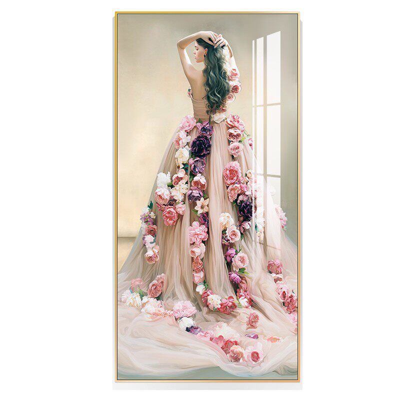速发玄梯装关画唯美婚纱美人物挂画客厅走廊过道壁画楼饰口