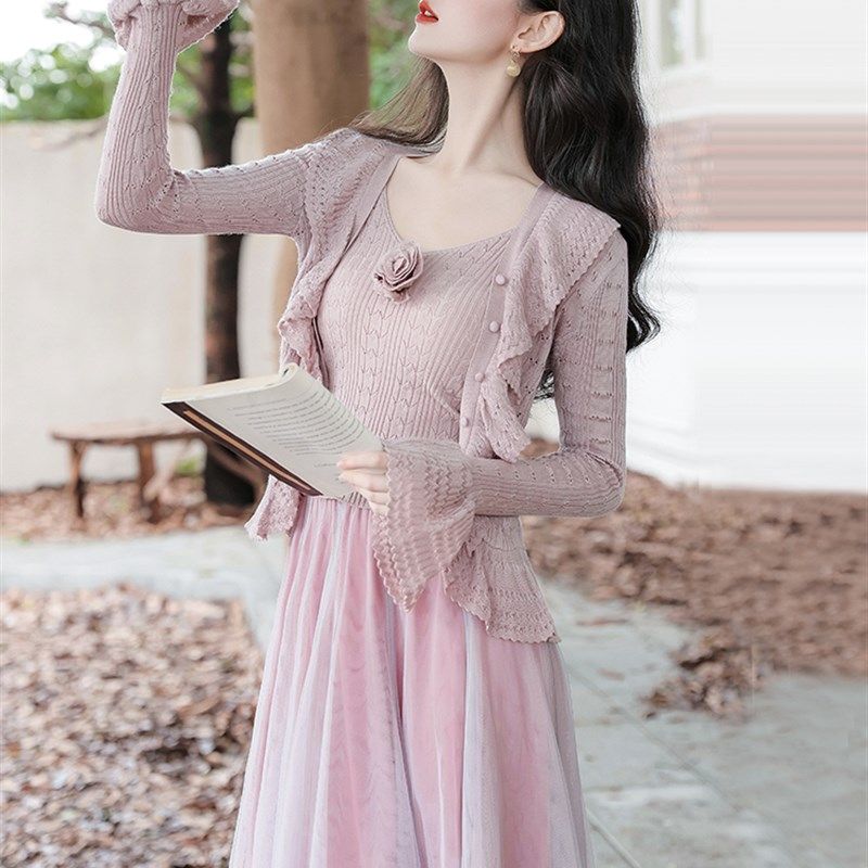现货速发姐姐参加弟弟的婚礼装连衣裙伴娘服礼服见家长穿搭温柔套