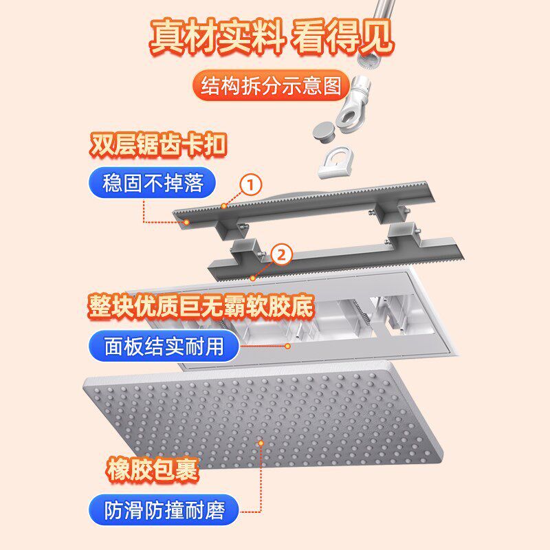 速发夹布拖把2024新款家用一拖净平板替换抹布条可拆洗木地板拖把