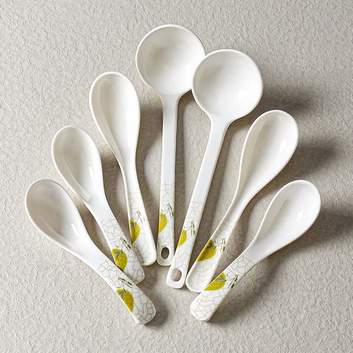 速发2025汤胺餐店富贵竹小勺密勺餐厅饭具酒店仿瓷塑料勺子汤匙调