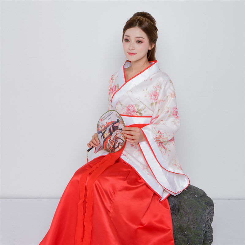 速发唐影古装汉服仙服朝唐装汉服装古代古筝演出摄装影楼飘逸