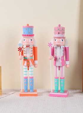 速发色俄罗斯视桃夹子木偶电胡童装饰品国王士兵玩偶儿柜房摆件