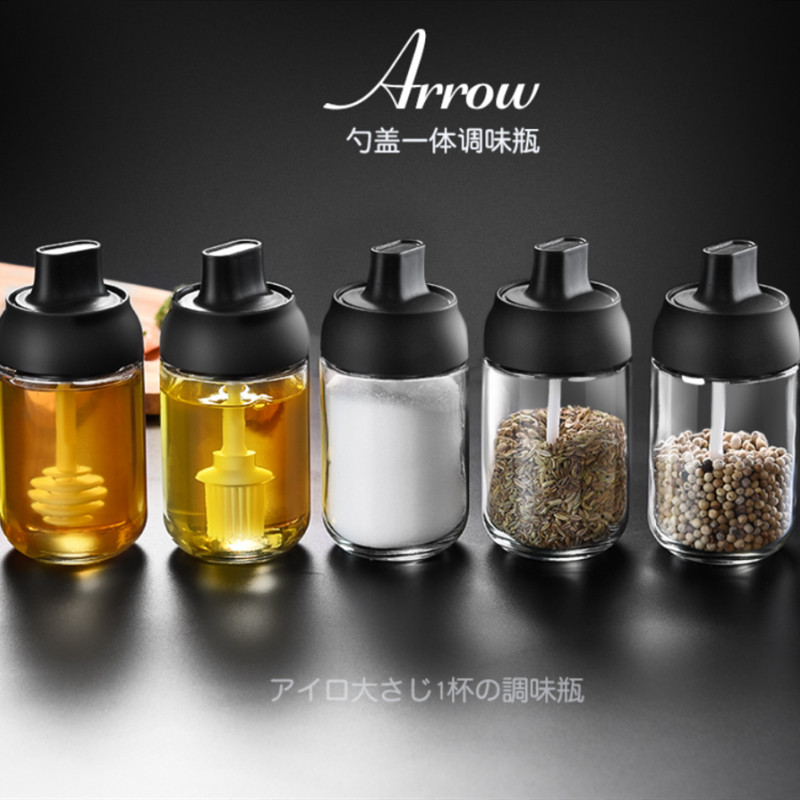 速发调味罐厨房调料罐子调味盒玻璃盐罐油壶味精调味瓶家用收纳组
