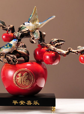 速发新安喜乐平件新中式家居客厅玄关电视柜酒柜装饰乔迁摆居礼品