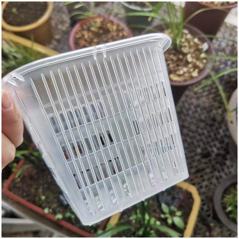 速发蝴蝶兰专用套盆透气养根控根半水培免浇水方形花盆内外桶搭配
