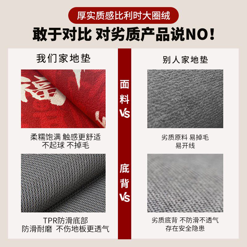 速发门口高端红色地垫入户门进门家用踏脚垫防滑耐脏蹭脚红地毯可