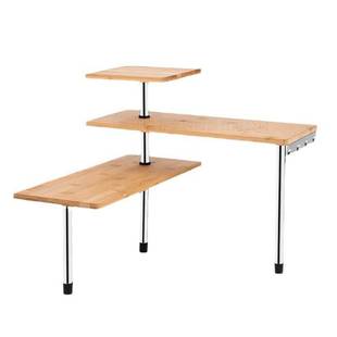 置物架竹制桌面书架厨房客厅卧室角落花盆收纳架香料多层存储架