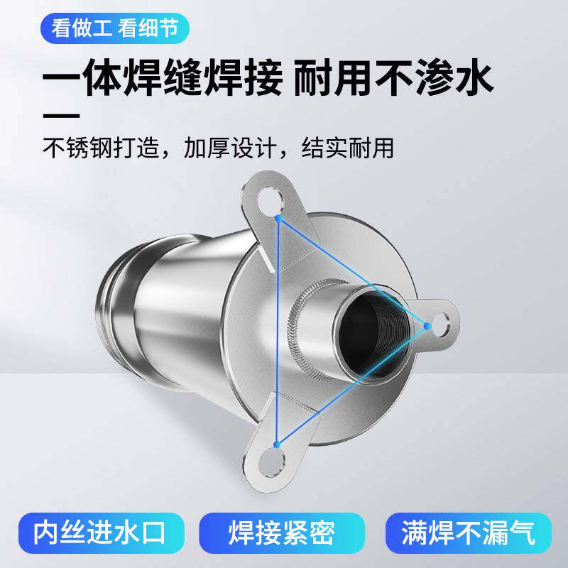 摇水泵手动压水井家用摇水机井水井头抽水泵吸水器老式不锈钢大头