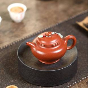 宜兴紫壶砂壶匠人手作原矿降坡泥光素掇只茶工直制播供货ZHIFU