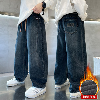 男童秋冬款牛仔裤加绒厚20