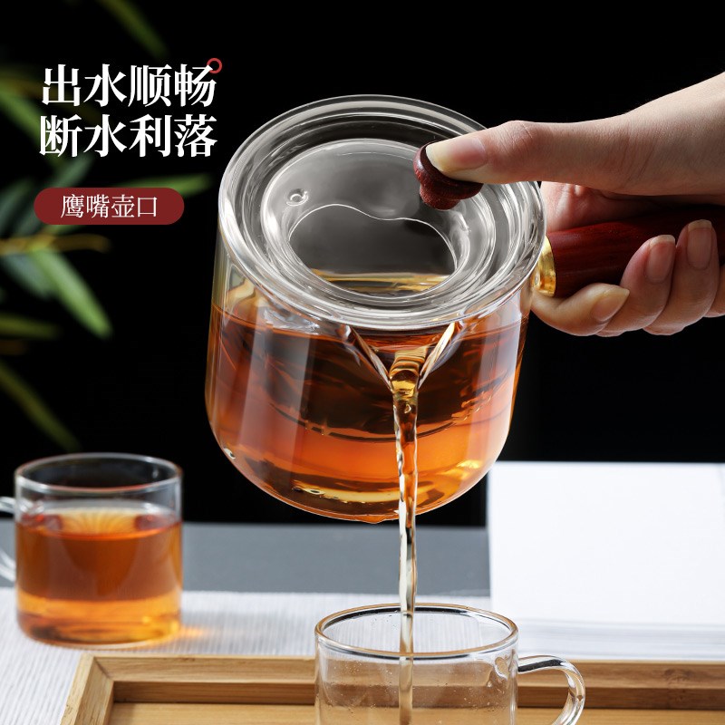 侧把茶壶玻璃煮茶器电陶炉耐高温家用泡茶壶单壶过滤U茶具2024新