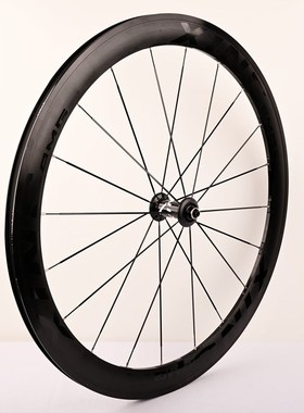 120响50MM框高公路自行车6爪6培林圈刹/V/CO快拆直拉扁条700C轮组