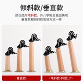 实木桌腿支架带滑轮移动茶几沙发柜子家J具柜腿可移动桌腿办公方