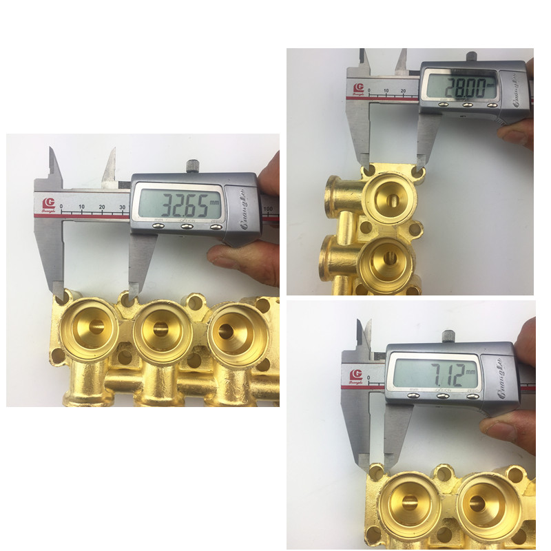 高压清洗机洗f车机刷车配件QL280/380型铜块铝块铜泵头铜泵体总成