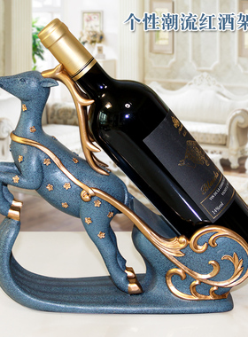 客厅酒柜装饰品现代简约红酒架摆B件轻奢北欧创意家用斜放酒架置