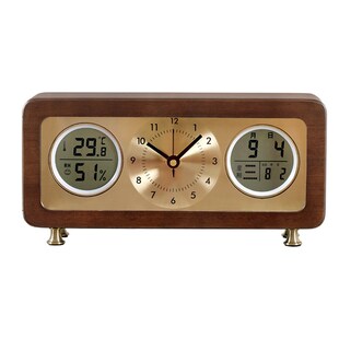 新中式创意摆台式时钟座钟客厅现代静音坐钟桌面T摆件轻奢实木钟