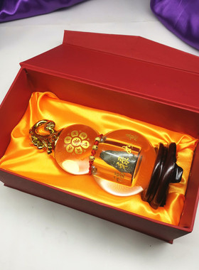 水晶球葫芦乔迁办公桌面卧室开业酒柜工艺品礼品家居客.厅装饰摆