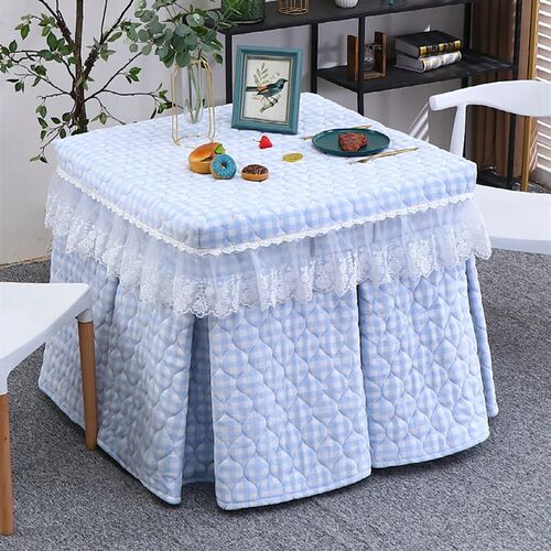 正方形取暖烤f火桌子罩套麻将机桌布烤火罩电暖炉套家用裙式烤火