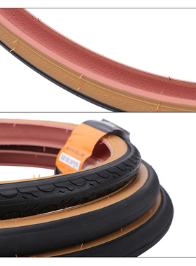 折叠车自行车黄边外胎349/406/451D专用外胎20*1.35地滚阻光头轮