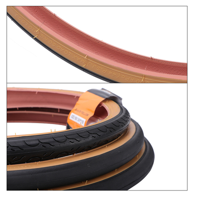 折叠车自行车黄边外胎349/406/451D专用外胎20*1.35地滚阻光头轮
