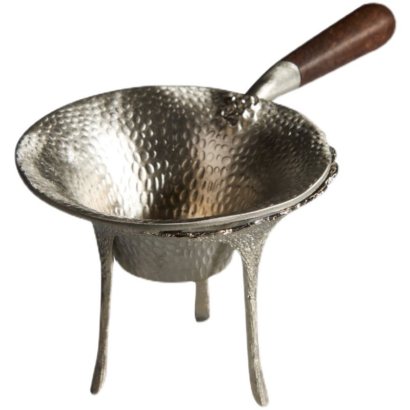 纯锡茶漏b黑檀木侧把茶滤功夫茶具零配茶漏托架茶隔茶叶过滤网漏,餐饮具,茶滤,淘宝优惠券,粉丝福利购,淘宝优惠卷