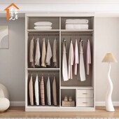 新款 衣柜b移门推拉门衣柜现代简约卧室趟门衣橱白色定制尺寸大衣