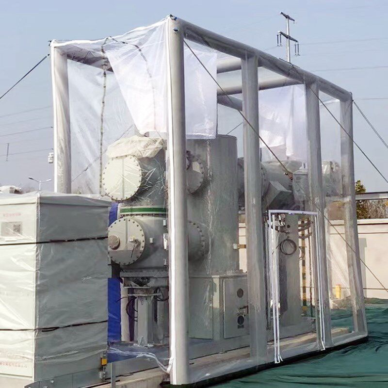 GIS送变电f站充气式防尘棚可移动电力无尘罩特高压安装洁净棚设备