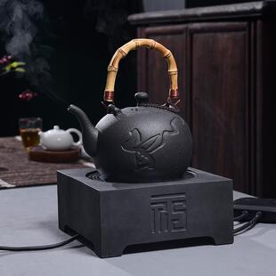 电陶炉煮茶器乌金石纯静音家用电磁炉陶壶煮茶壶陶瓷烧水壶电茶炉