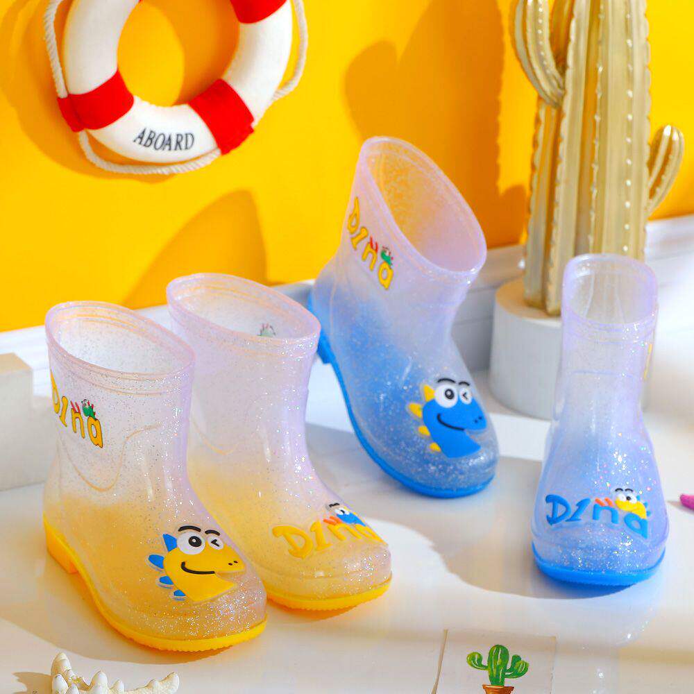 儿童雨鞋男女童加绒保暖防滑透明雨靴夏季大中童幼儿浅口防水鞋