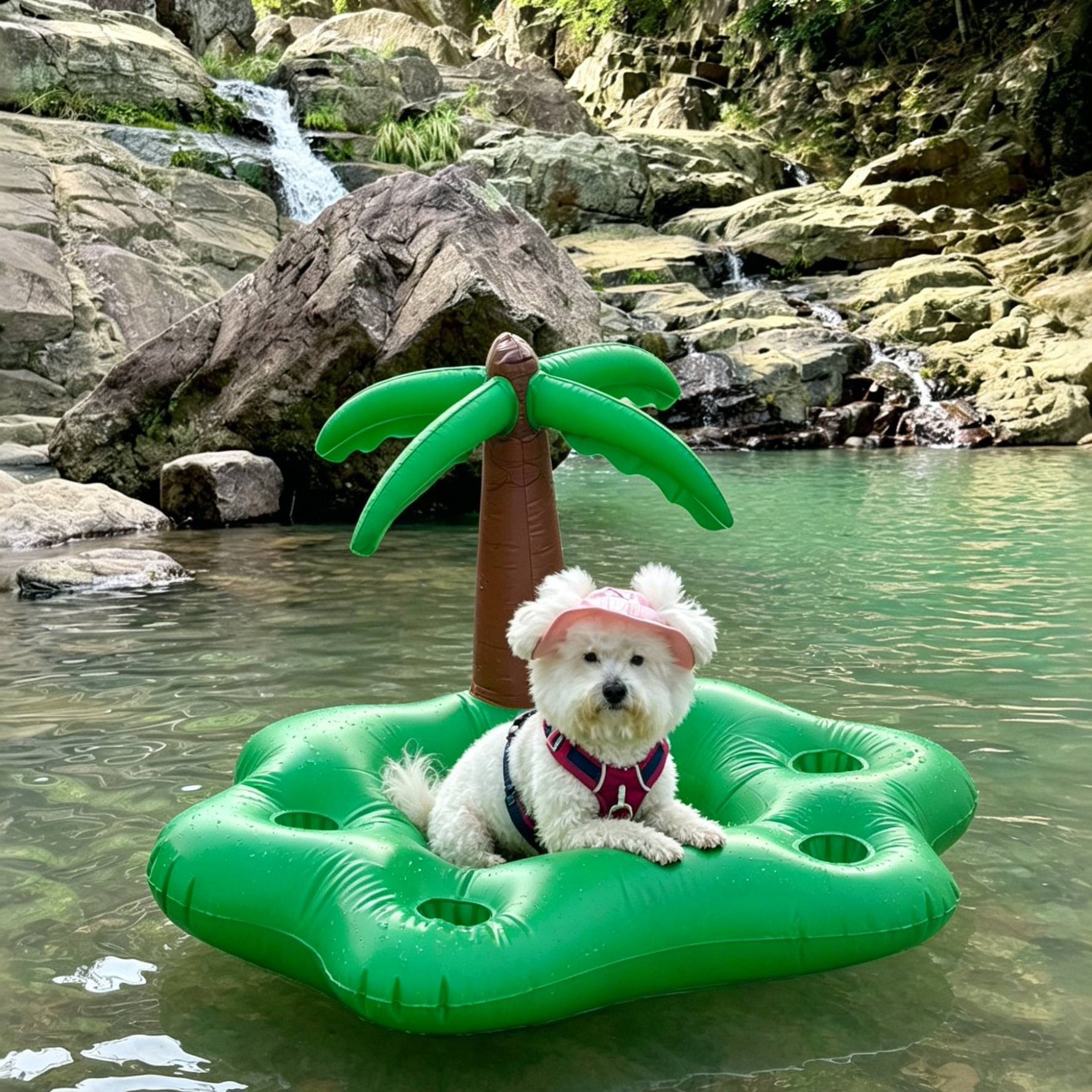 狗狗游泳圈宠物水上浮床小型犬游泳泳圈户外便携充气床救生圈泰迪