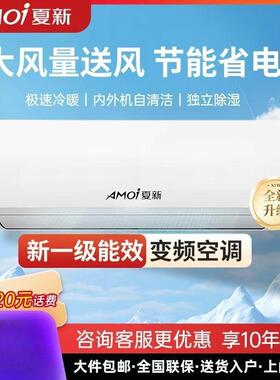 夏新空调挂机大1/1.5p出租卧室冷暖两用家用静音定频一级节能效
