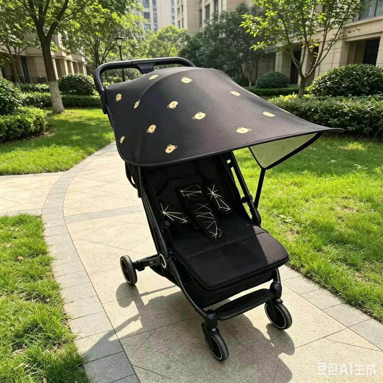 婴儿车遮阳篷通用遛娃车遮阳棚防紫外线宝宝推车配件夏挡光罩防晒
