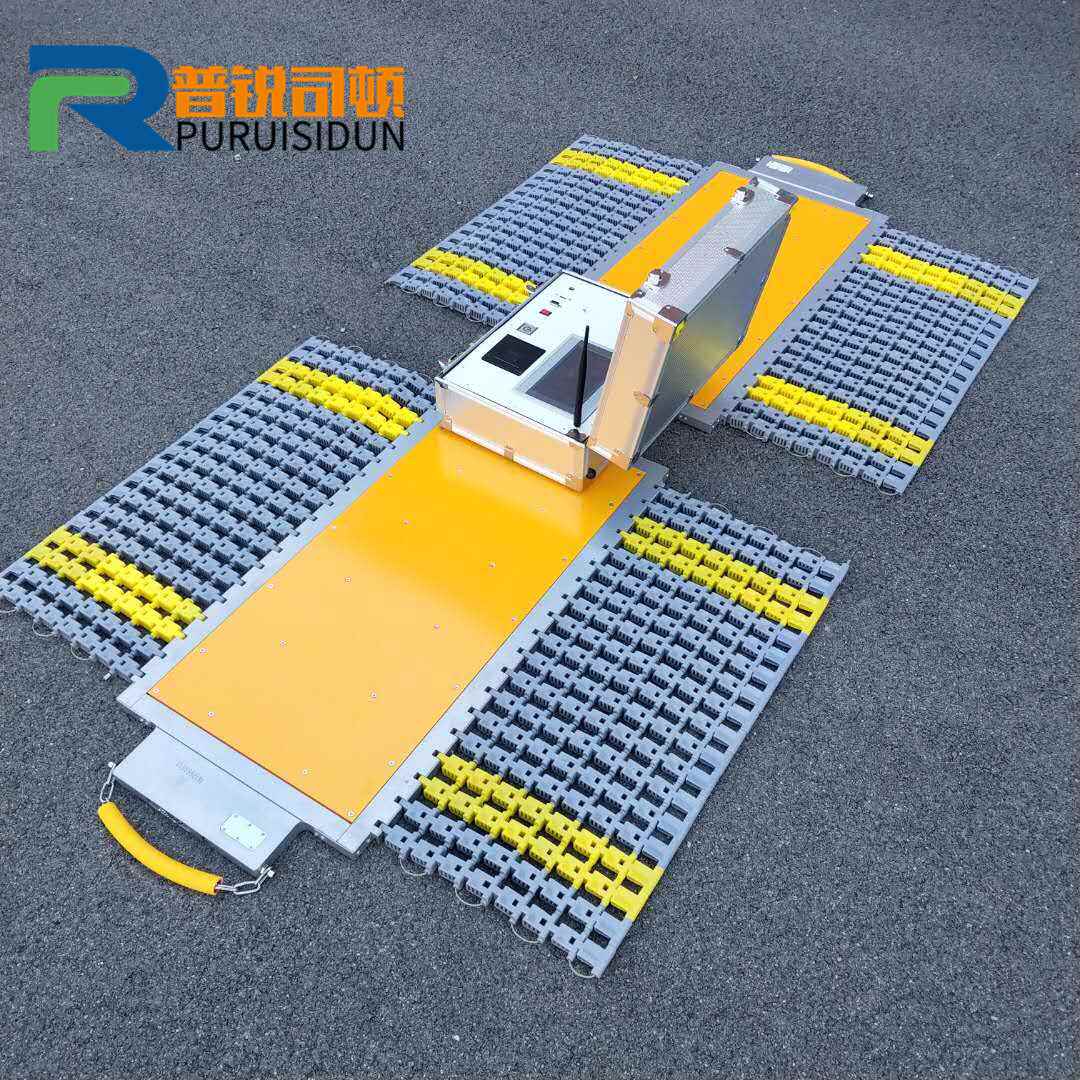 遵义80吨便携式地磅 10.1寸触屏操作打印轮荷仪 工地无线轴重秤