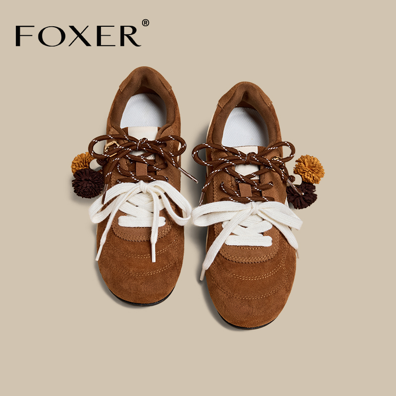 FOXER美拉德德训鞋复古撞色厚底