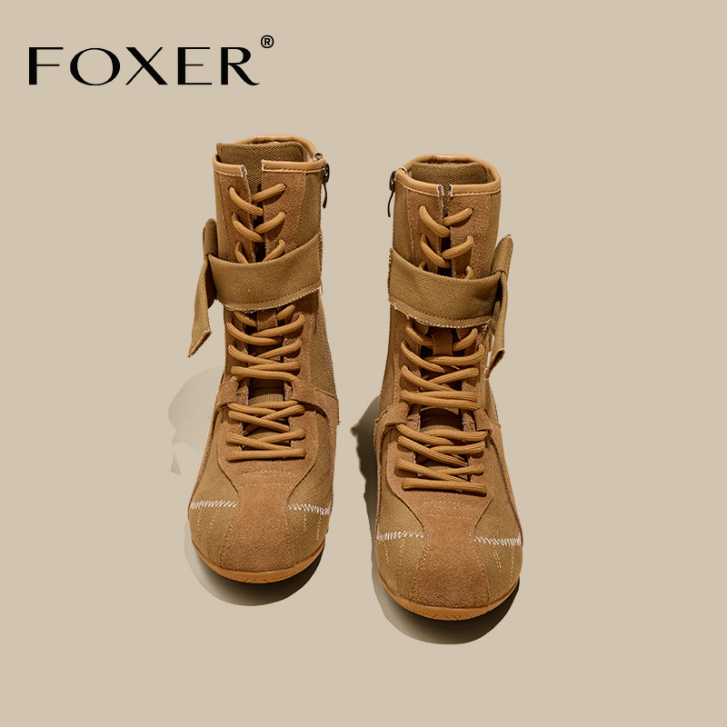 FOXER美拉德马丁靴厚底户外高帮