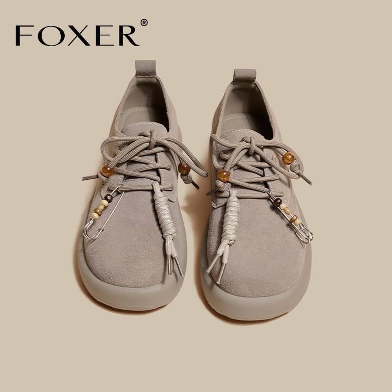 FOXER复古勃肯单鞋百搭通勤休闲图片