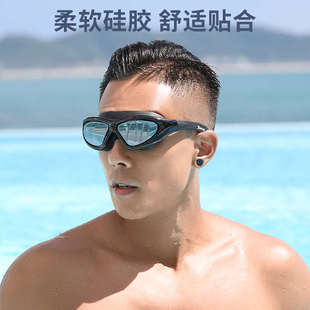 泳镜男防水防雾高清近视带度数专业大框游泳眼镜女潜水泳帽套装备