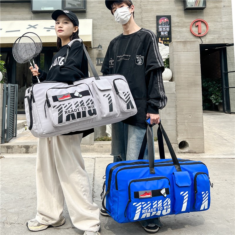单肩羽毛球包手提式健身包女防水男款斜挎运动包大容量便携训练包