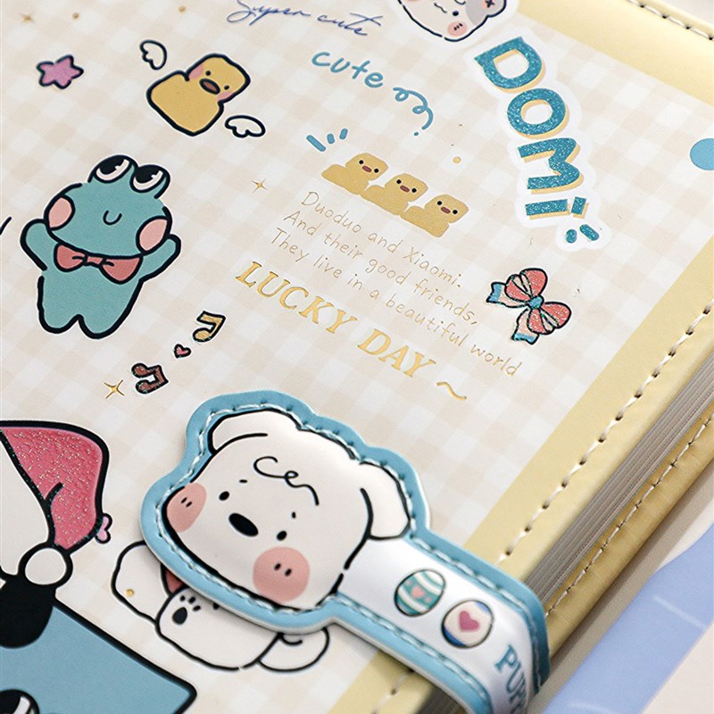 速发可爱记米磁扣记事本彩页子手帐本小众插S画手账本日多本