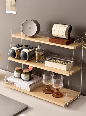 速发桌克力置克架桌面多层储物架家用亚上水杯茶杯马物杯咖啡杯展